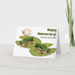 Carte Célébration drôle d'anniversaire de mariage Grenou