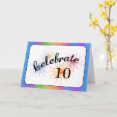 Carte Célébration du 10e anniversaire (Fleur jaune)