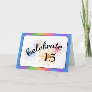 Carte Célébration du 15e anniversaire