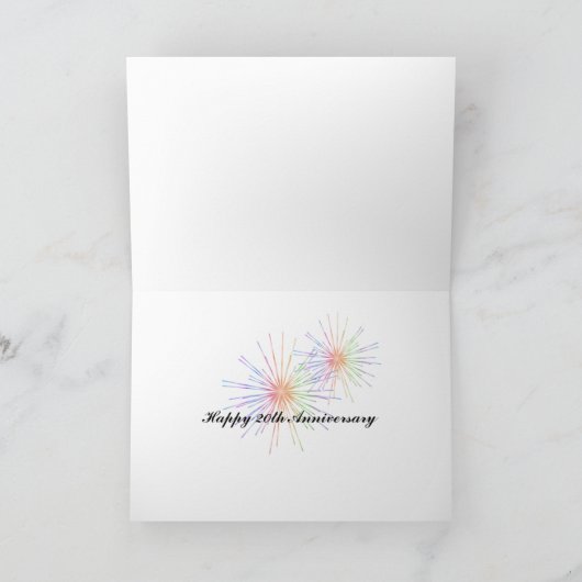 Carte Célébration du 20e anniversaire (Intérieur)