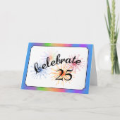 Carte Célébration du 25e anniversaire (Devant)