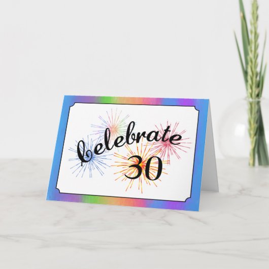 Carte Célébration du 30e anniversaire (Devant)