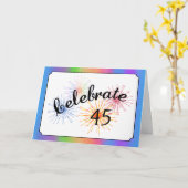 Carte Célébration du 45e anniversaire (Fleur jaune)