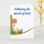 CARTE **CÉLÉBRATION DU MIRACLE DE PÂQUES** (Fleur jaune)