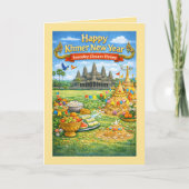 Carte Célébration du Nouvel An Khmer-Sousdey Chnam Thmey (Devant)