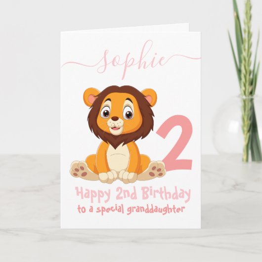 Carte Célébration d'un mignon 2ème anniversaire (Devant)