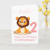 Carte Célébration d'un mignon 2ème anniversaire (Fleur jaune)