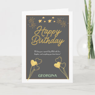 Carte Célébration élégante d'anniversaire