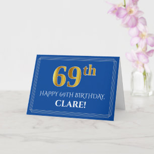 Carte Célébration élégante de 69 ans avec une apparence 