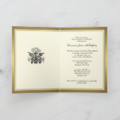 Carte Célébration élégante du 50e anniversaire d'ordinat (Intérieur)