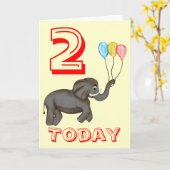 Carte Celebration Elephant. (Fleur jaune)