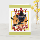 Carte Célébration heureuse de jour de Halloween - multi (Fleur jaune)