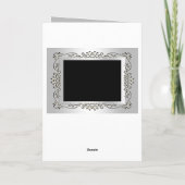 Carte Célébration Mariage 60 Ans Argent Décoratif Élégan (Dos)