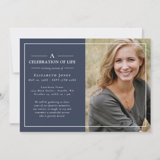 Carte Célébration minimale de la vie (Devant)