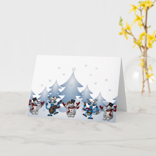 Carte Célébration musicale de Noël (Fleur jaune)