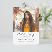 Carte Celebration of Life Photo Funeral Prayer Card (Debout devant)