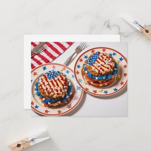 Carte Célébration patriotique (Devant/Arrière en situation)