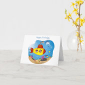 Carte Célébration submersible (Fleur jaune)