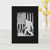 Carte Célébration USA du 4 juillet Bigfoot 1776 (Fleur jaune)