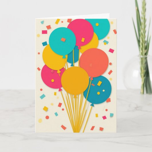 Carte Célébration vibrante de ballons (Devant)