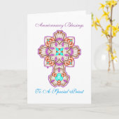 Carte Célébrations de l'anniversaire de l'Ordination du (Fleur jaune)