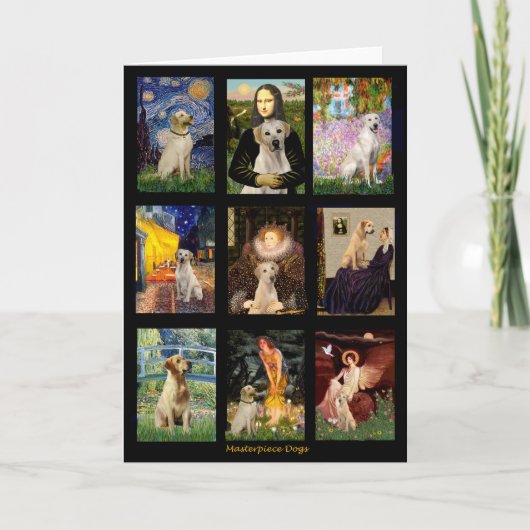 Carte Célèbre Art Jaune Lab Composite (Devant)