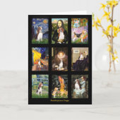 Carte Célèbre Beagle d'Art Comp 1 (Fleur jaune)