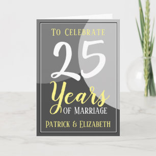 Carte Célébrer 25 ans de mariage