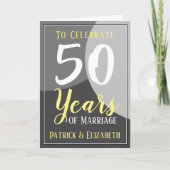 Carte Célébrer 50 ans de mariage (Devant)