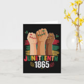 Carte Célébrer à la main Juneteenth 1865 Mignon Juneteen (Fleur jaune)