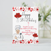 Carte Célébrer l'anniversaire du mari (Debout devant)