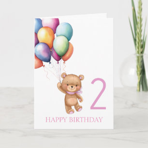 Carte Célébrer le 2ème anniversaire de votre petite fill