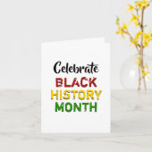 Carte CÉLÉBRER LE MOIS D'HISTOIRE NOIRE Personnalisable (Fleur jaune)