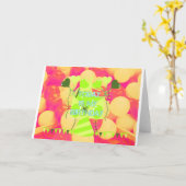 Carte Célébrer Mes Bénédictions Joyeuses d'Anniversaire (Fleur jaune)