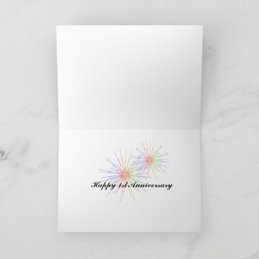 Carte Célébrer un 1er anniversaire (Intérieur)