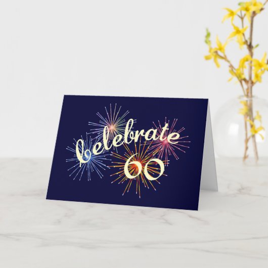 Carte Célébrer un 60e anniversaire (Fleur jaune)