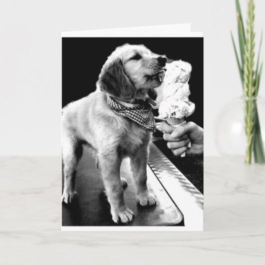 Carte CÉLÉBRER "VOTRE 40e" avec UNE CRÈME DE GLACE ! (Devant)