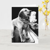 Carte CÉLÉBRER "VOTRE 40e" avec UNE CRÈME DE GLACE ! (Fleur jaune)