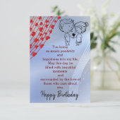 Carte Célébrez l'anniversaire de l'amant (Debout devant)