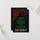 Carte Célébrez l'anniversaire de l'amant (Devant/Arrière en situation)