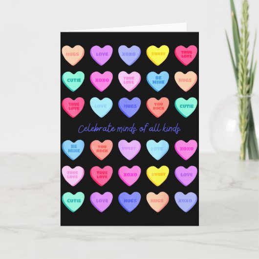 Carte Célébrez les esprits de toutes sortes Cœurs Candy (Devant)