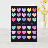 Carte Célébrez les esprits de toutes sortes Cœurs Candy (Fleur jaune)