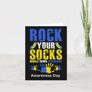 Carte Célébrez Rock Your Socks World Down Syndrome Awar