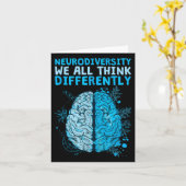 Carte Célébrons la neurodiversité Nous pensons tous diff (Fleur jaune)