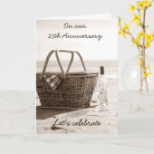 Carte CÉLÉBRONS "NOUS" -  25e ANNIVERSAIRE DE MARIAGE (Fleur jaune)