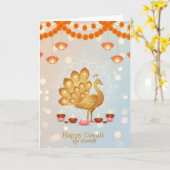 Carte Céléption festive de diwali (Fleur jaune)
