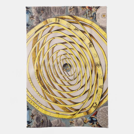 Carte céleste Andres Celarius Serviette de cuisine (Vertical)