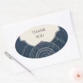 Carte céleste céleste autocollant de mariage Navy (Enveloppe)