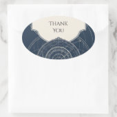 Carte céleste céleste autocollant de mariage Navy (Sac)