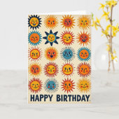 Carte Céleste du Soleil d'Anniversaire (Fleur jaune)